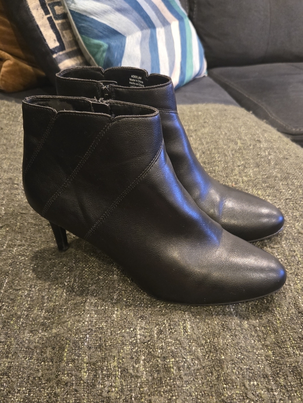 Classic Black Leather Ankle Boots - Women